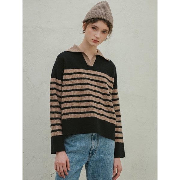 CASH BLEND STRIPE SHIRTS - BLACK