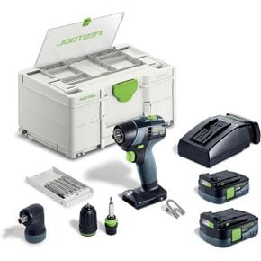 영국 페스툴 임팩 Festool - 576875 Cordless Drill TXS 12 25-Set with Battery Packs Rapid Ch