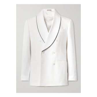 부르넬로쿠치넬리 브루넬로쿠치넬리 더블 브레스트 코튼 턱시도 재킷 화이트 1647597342023558