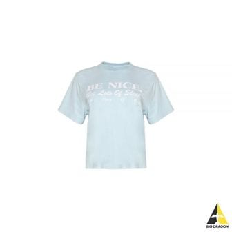 스포티앤리치 SPORTYRICH 24 Be Nice Cropped T-Shirt - Baby BlueWhite (TO046S412BB) (비 나이스 크롭 티셔