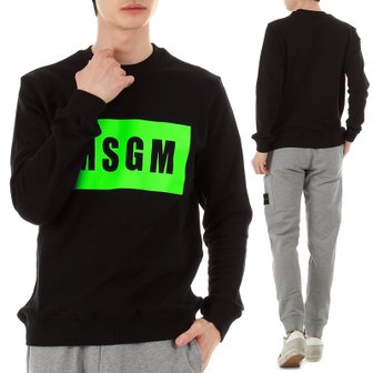 MSGM 3240MM523F 99A 박스 로고 맨투맨 3240MM523F22729999A