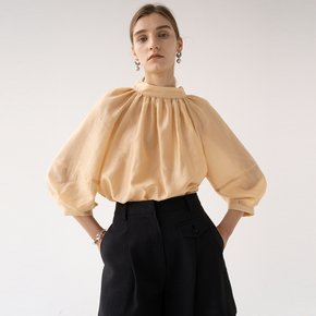 SS21 Gathered Neck Blouse Golden