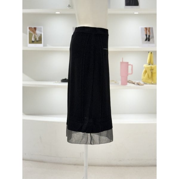 [여주점] 여성 시어 헴 멀티 골지 스커트 (D252KSD037)