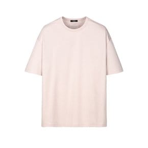 [25SS] 라이트 핑크《LuxCool》세미오버 라운드 티셔츠 ARTS5B301P1