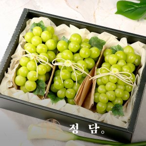 SSG정담 [9월12일 오전9시까지 주문시 명절전배송][SSG정담][과일愛]프리미엄 샤인머스캣 선물세트 명품1호 (샤인머스켓 2~3송이 - 2kg) / 보자기포장