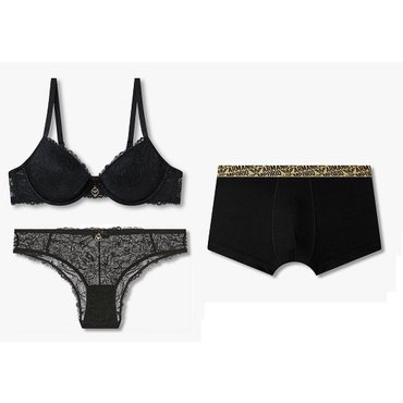 EMPORIO ARMANI 여성 레이스 푸쉬업 브라팬티&남성 코튼드로즈 커플속옷세트(0824385510,0824311509,0814312057)