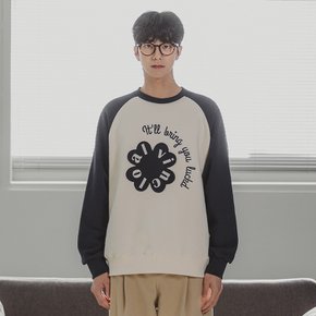 플라워 래글런 오버핏 맨투맨 MAR922 (3 COLOR)