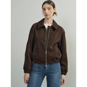 23FW LEATHER BLOUSON (BROWN)