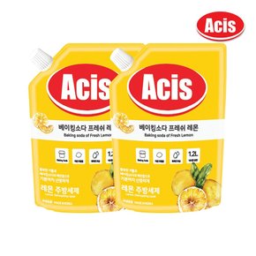 아키스 베이킹소다 레몬 주방세제 리필 1200ml x2개