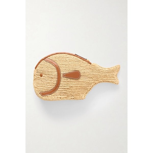 스타우드 가죽 트리밍 라피아 클러치 46376663163027478