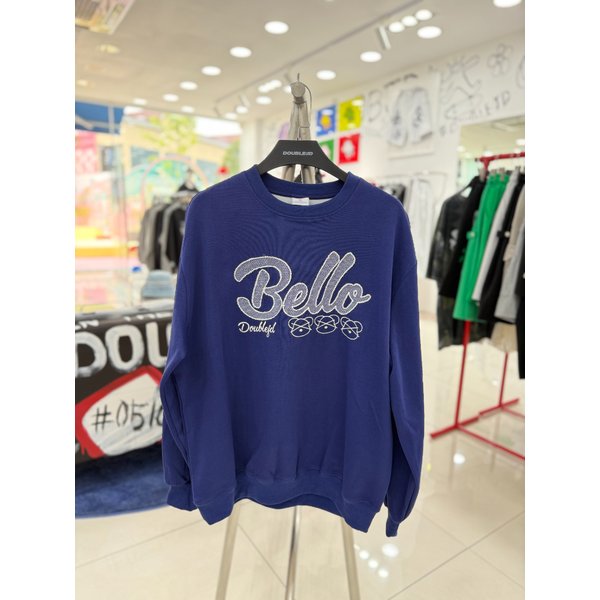 [여주점] ,벨로자수맨투맨,남여공용맨투맨티셔츠,NV컬러JGET22903