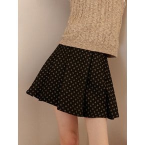 Cest_Wool pleated mini skirt