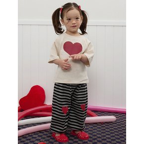 [26SS] 드로잉 러브 스트라이프 루즈팬츠 (블랙)