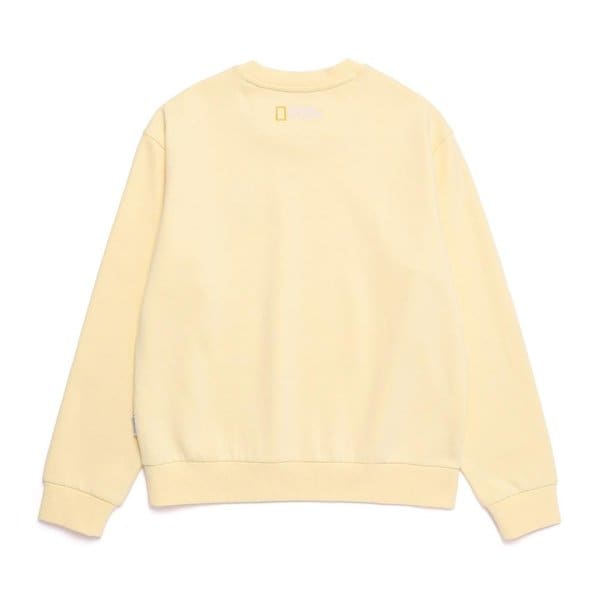 [여주점] N251WSW040 여성 동물와펜 세미오버핏 크롭 맨투맨 BUTTER