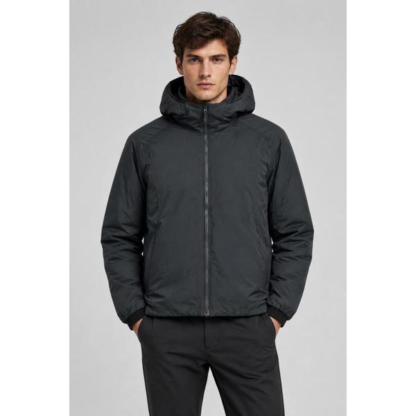 확대된 대표 골드윈 자켓 Pertex Quantum con Cappuccio Antracite 소재의 Giaccone Corto
