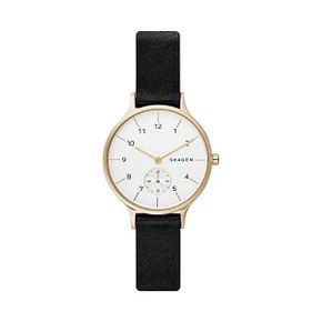 독일 스카겐 여자 손목시계 808740 Skagen SKW2659 우먼스 크로노그래프 쿼츠 시계 레더스트랩