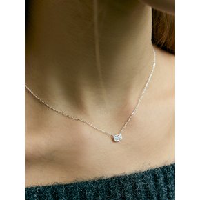 [진주귀걸이 2종 증정] Emerald angle cut necklace