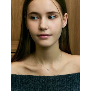 [진주귀걸이 2종 증정] Emerald angle cut necklace