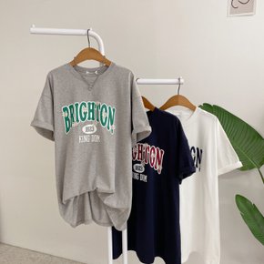 / 벤르 플라워 자수 오버핏 반팔 티셔츠(3color)