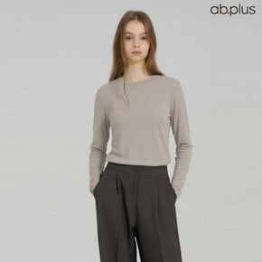 [ab.plus/신상] 라운드 롱슬리브 티셔츠 (LSA5MK42A)