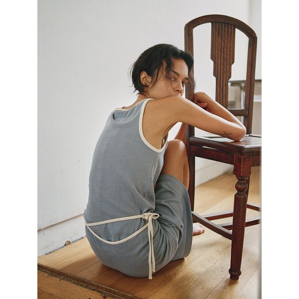 binding sleeveless - blue