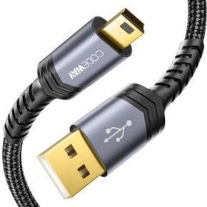 USB2.0 to 미니5핀 메탈 케이블 0.3M WU5155-0.3M 패브릭 Mini5P 금도금 WU5155-0.3M 코드웨이 티