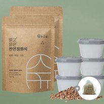 제올라이트 정화석 2kg + 용기5개 장마철 습기제거 가습 탈취 반영구사용