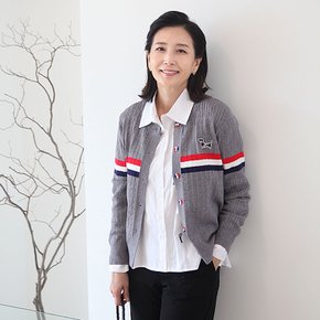 J31724 강아지자수 니트 가디건 60대 엄마옷