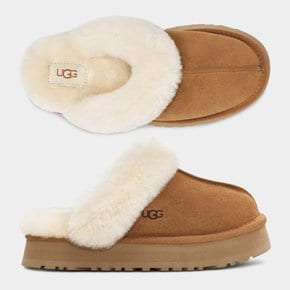 어그 미국 UGG 여성 디스케트 Disquette 플랫폼 키높이 슬리퍼 체스트넛