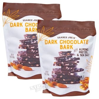  [1+1] 트레이더조 아몬드 다크 초콜릿 바크 284g TRADER JOE`S DARK CHOCOLATE BARK WITH ALMOND