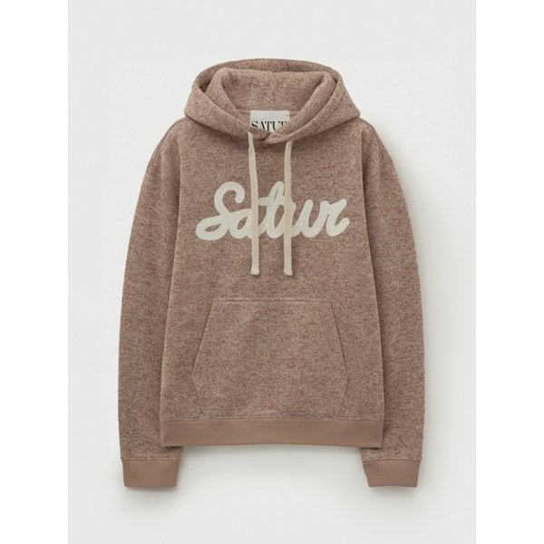 루고 헤더 테리 후드 티셔츠_브라운