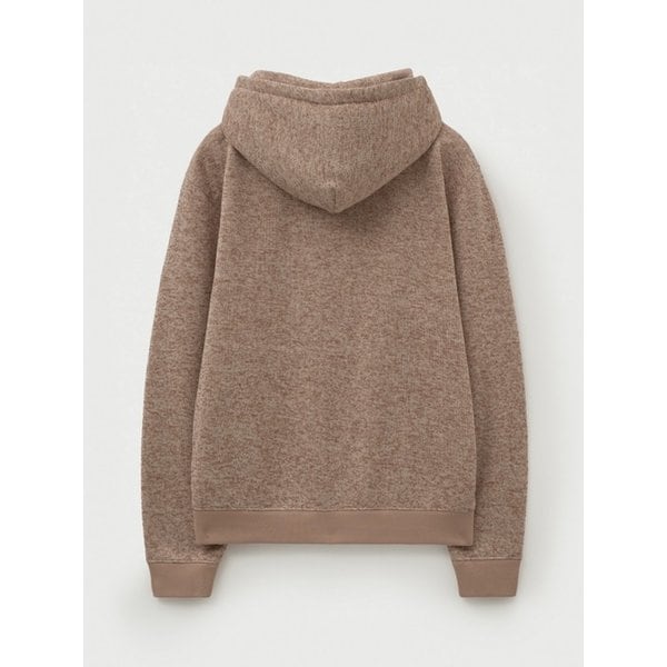 루고 헤더 테리 후드 티셔츠_브라운