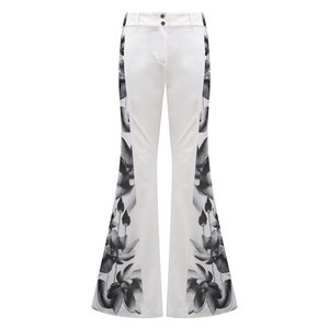 V12 REVERSAL FLOWER PRINT BOOTSCUT PANTS_V21B1PT371_WH