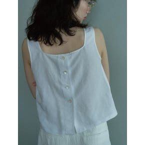 WHITE BACK OPEN SLEEVELESS TOP