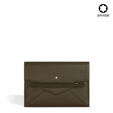 몽블랑 [공식] 그레인 클러치 도큐먼트 홀더 카키 220214