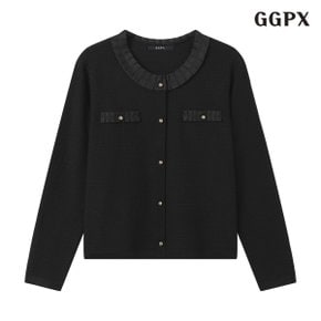 소프트 프릴 페이크 포켓 버튼 니트 (GPCKT009D)