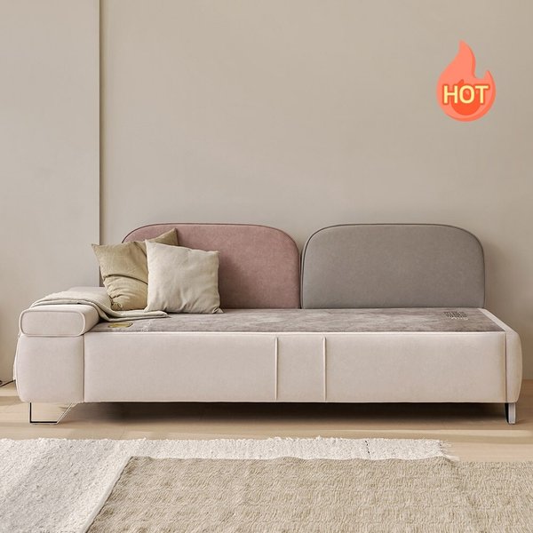 가구 흙품 패브릭 황토볼 온열 3인용 흙쇼파