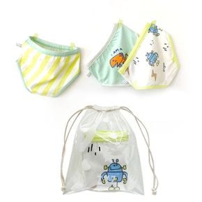공룡로봇 남아 삼각팬티 3P+파우치세트_P324414977