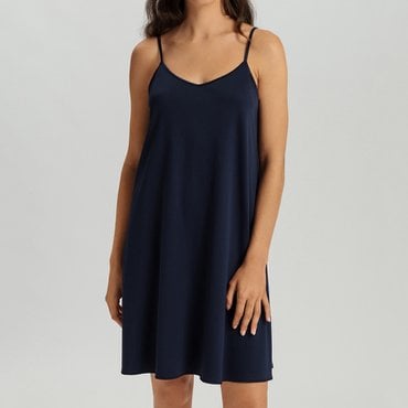 한로 Cotton Silk Spaghetti Dress(74813_deep navy)