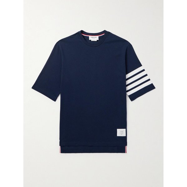 로고 아플리케 스트라이프 코튼 저지 티셔츠 46376663162878166