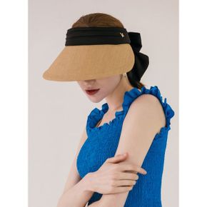 M펜던트 빅리본 라탄 썬캡_P400096844
