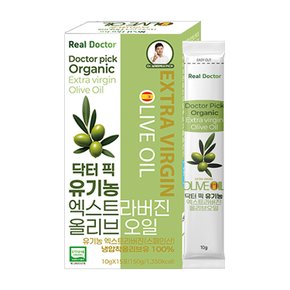 리얼닥터 닥터픽 유기농 스페인 엑스트라버진 공복 올리브오일 10g x 15포 1개