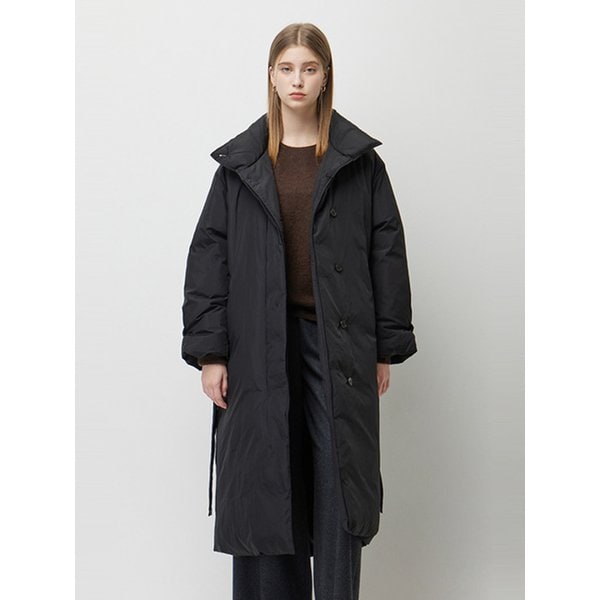 셀린 싱글 버튼 구스 롱 패딩_SAPD37561BK