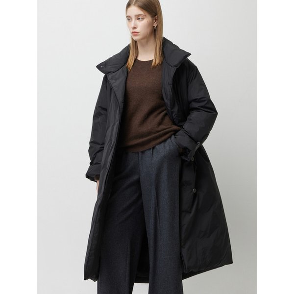 셀린 싱글 버튼 구스 롱 패딩_SAPD37561BK