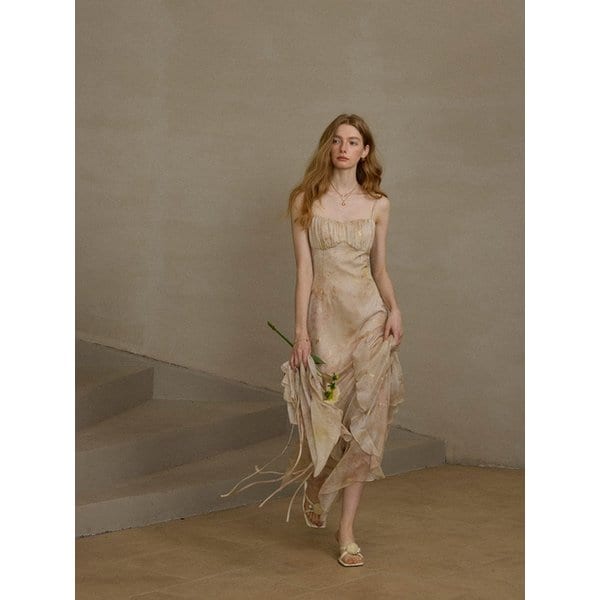 샤이닝 슬리브리스 롱원피스