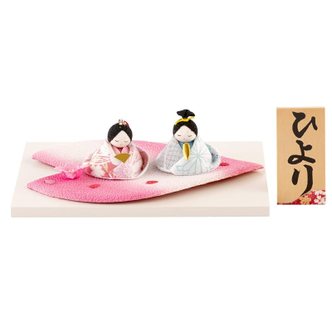  FUN fun 히나마츠리 인형 미니 콤팩트 치리멘 꽃잎 병아리 아이보리 대좌 이름