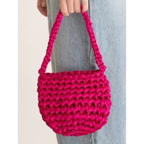 Mini knit bag_Hot Pink