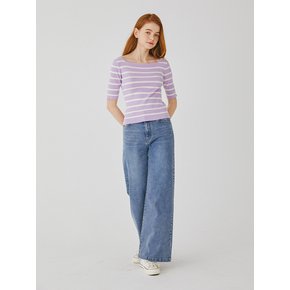 Square-Neck Striped Knitwear_VIOLET (SA4SKN4_49)