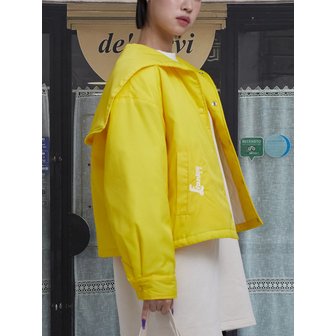 프랭클리슬리핑 Frankly Hood Point Nylon Quilted Jumper, Yellow