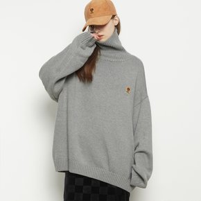 MW55 high neck over polar knit grey